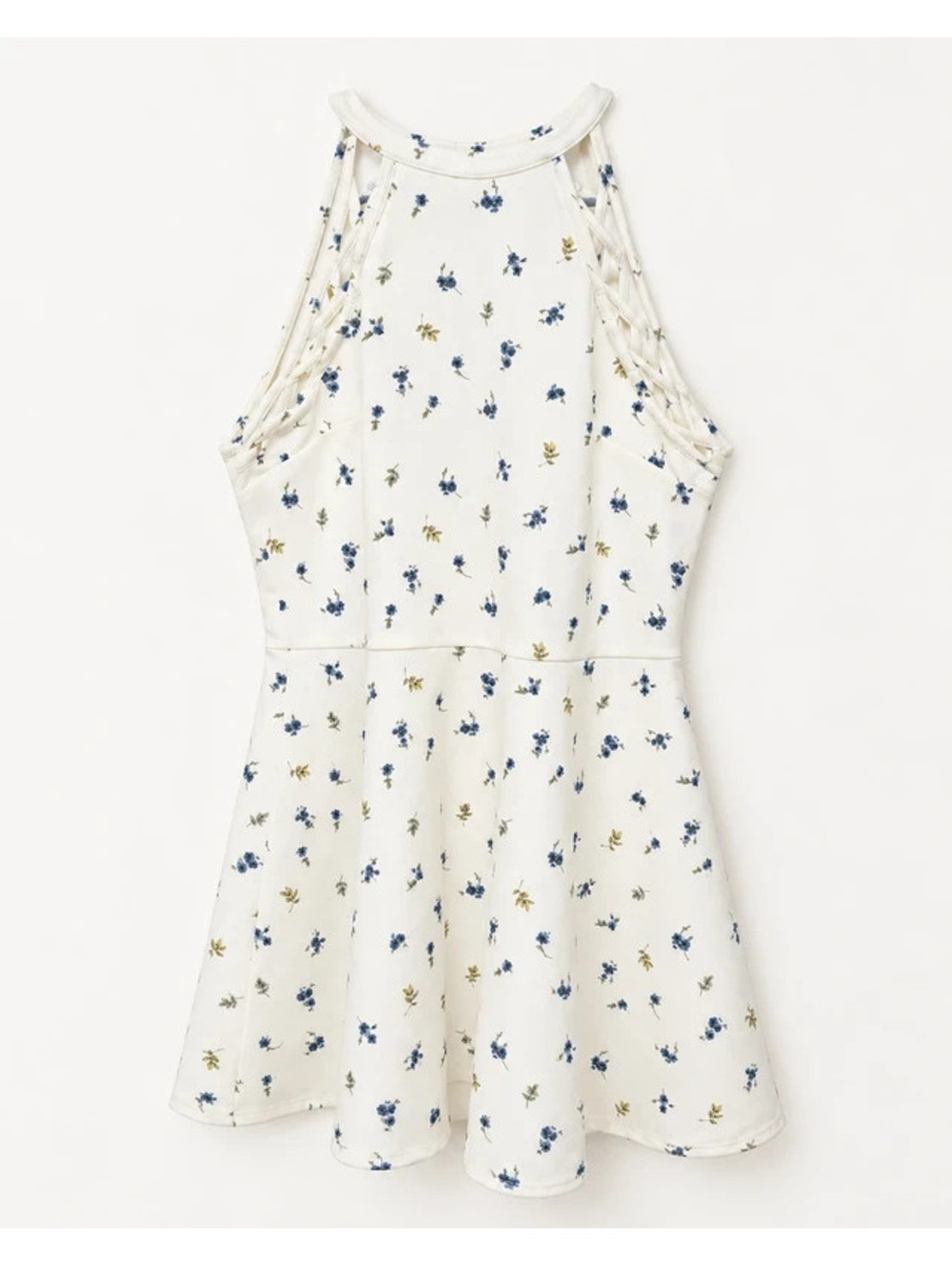 No Boundaries Cream Floral Sleeveless Skater Dress 3X 21